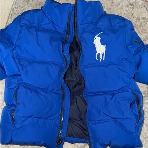 Polo by Ralph Lauren Blue Puffer Jacket with Iconic Logo